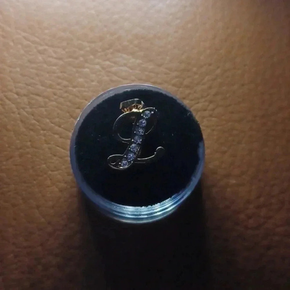 💙🌹Gold plated letter pendant "L" with faux diamonds - Picture 6 of 7